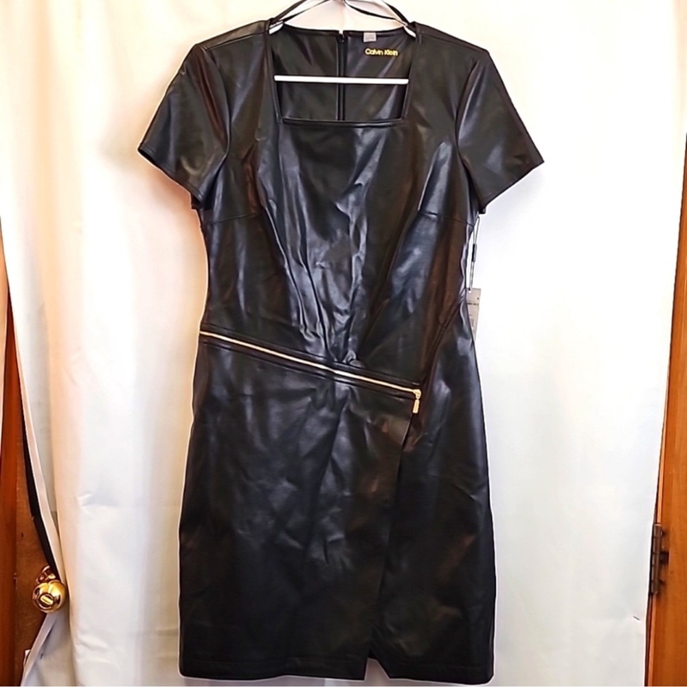 New Calvin Klein Leather dress